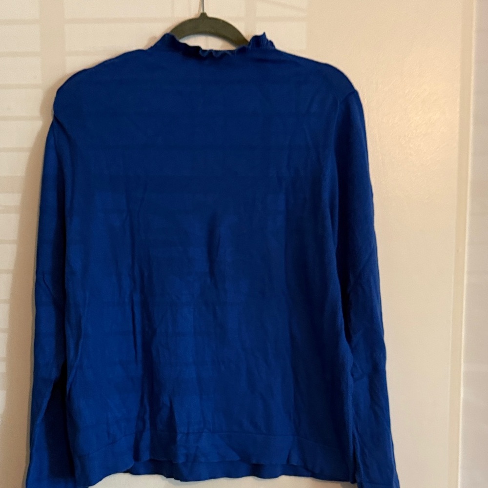 J. Crew Factory Blue Crew Neck Sweater - Picture 4 of 7